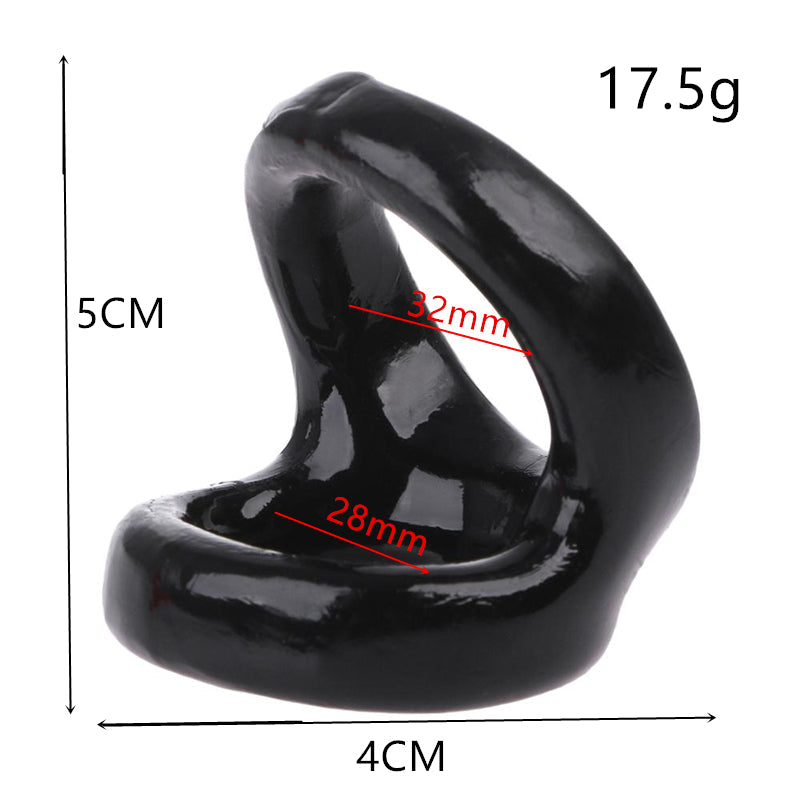 TPE Material Cock Rings & Locking Sperm Penis Ring – Delay Ejaculation Chastity Cage & Ball Stretch Sex Toy for Men