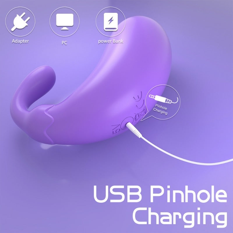 Moremorelove Portable Eggplant Vibrator – Dual-Point Stimulator for Women, Clit & G-Spot Bullet Massager