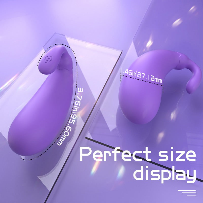 Moremorelove Portable Eggplant Vibrator – Dual-Point Stimulator for Women, Clit & G-Spot Bullet Massager