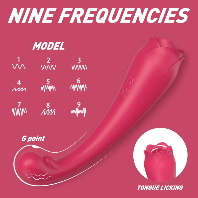 Moremorelove G-Spot Vibrator – Flower-Inspired Licking & Insertion Toy for Women, Vibrating Adult Pleasure Toy
