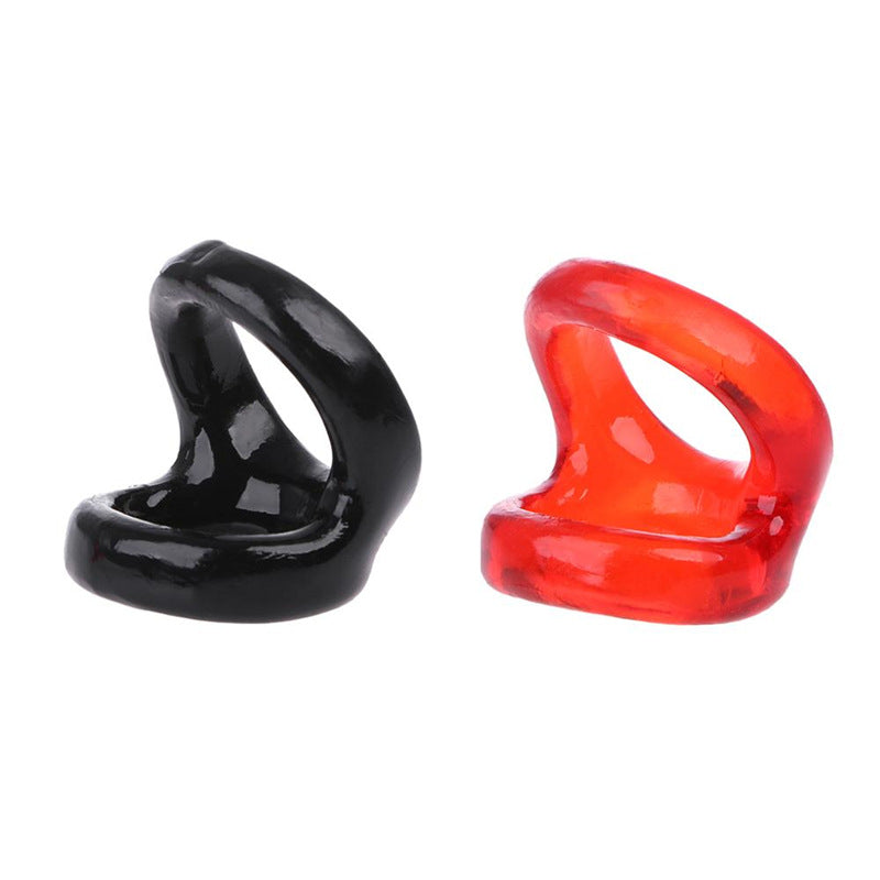 TPE Material Cock Rings & Locking Sperm Penis Ring – Delay Ejaculation Chastity Cage & Ball Stretch Sex Toy for Men