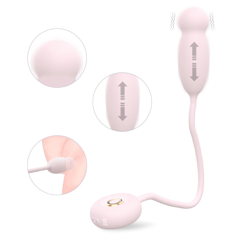 Moremorelove Rechargeable 9-Frequency Thrusting Egg Vibrator – Heated, Smooth & Powerful Personal Massager for Female Pleasure & Masturbation