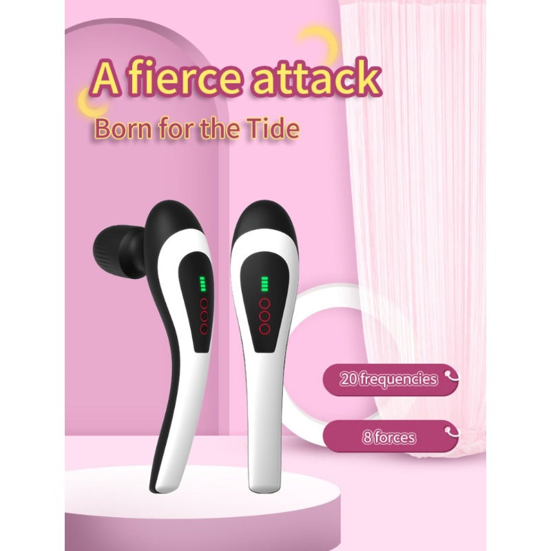 Moremorelove Rechargeable massage stick – 20 frequencies 8forces Dildo with Powerful Vibration for Women