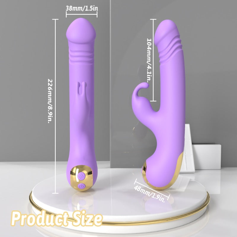 Moremorelove Heating Vibrator – 9 Thrusting & 9 Vibration Modes, Soft Dildo for Intense Female Pleasure