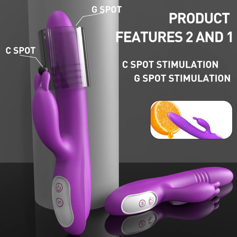 Moremorelove Dildo Vibrator – Multi-Function Thrusting & Vibrating G-Spot & Clitoral Stimulator for Couples