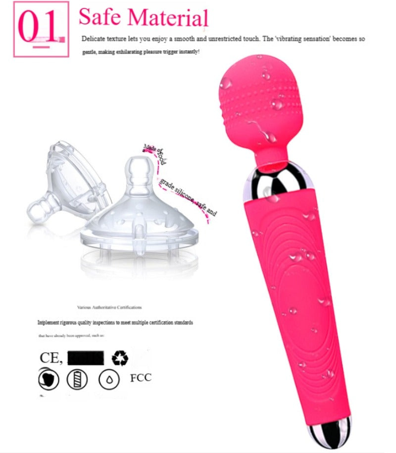 Moremorelove Rechargeable 10-Frequency AV Vibrator – Powerful Personal Massager for Female Pleasure & Masturbation