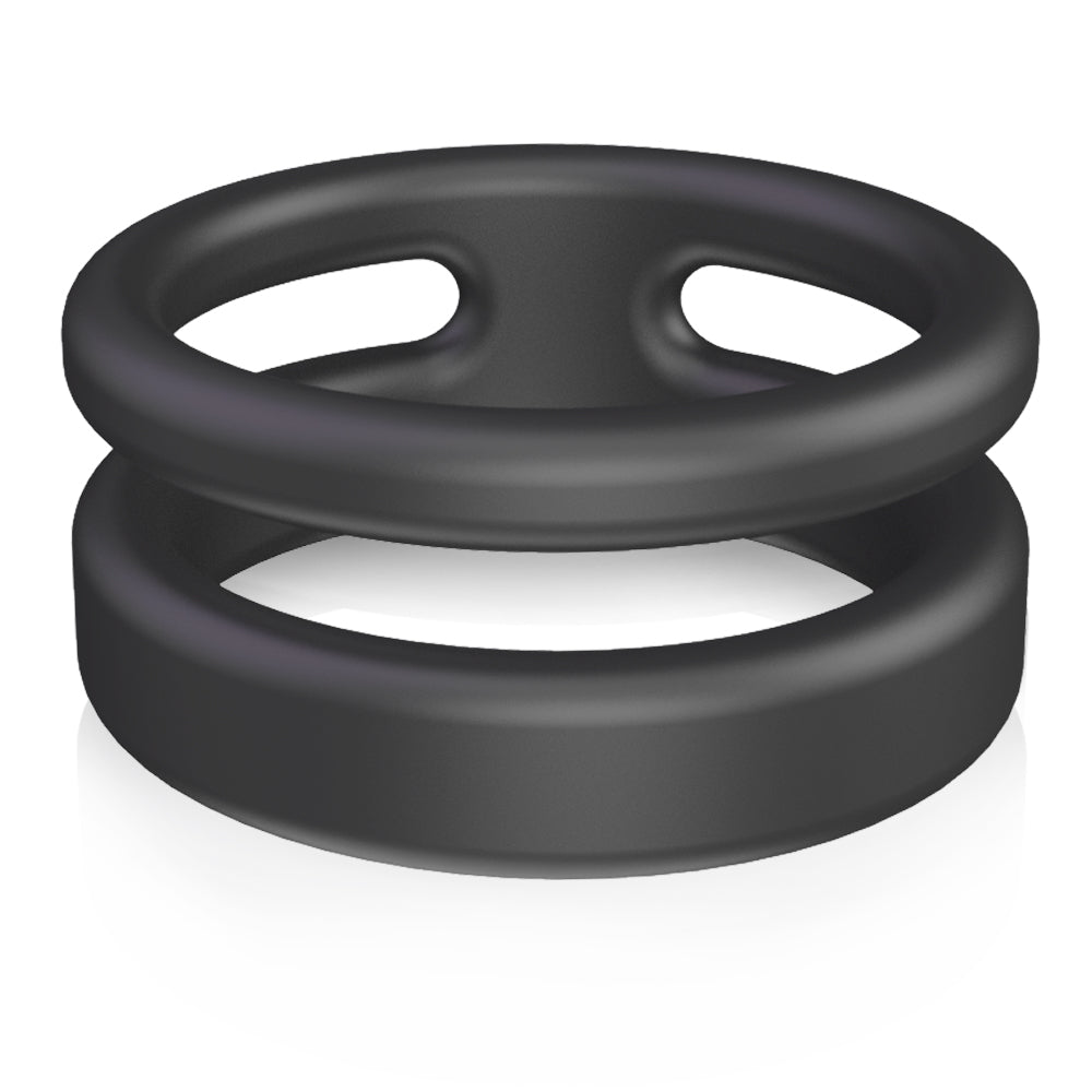 Moremorelove Dual-Ring Cock Ring – Silicone Penis Ring for Root Restriction, Ejaculation Control, Delay Enhancer for Men, Physical Constriction Design