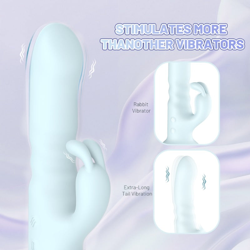 Moremorelove Dildo Vibrator – Realistic Wriggle & Thrust, Remote-Control, Suction Base for Ultimate Hands-Free Play