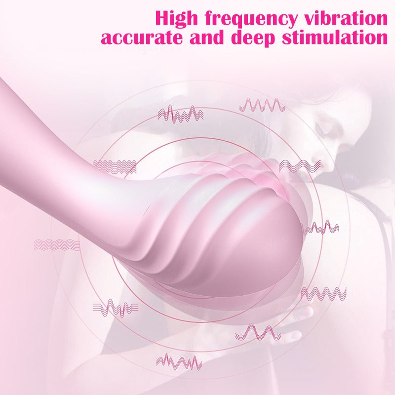 Moremorelove Rechargeable G-Spot Orgasm Vibrator – Dual Shock AV Stick with Elegant Crown Design for Female Pleasure & Masturbation