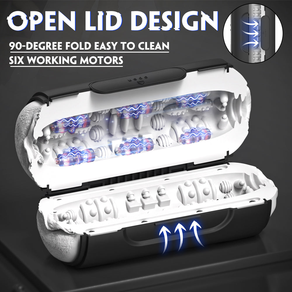 Rechargeable Double-Sided Male Masturbator – Powerful & Quiet Vibrating Stroker with TPE Material