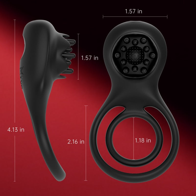 Waterproof Vibrating Silicone Cock Ring – 10 Vibration Modes, Clitoral Vibrator, Remote Control Couples Sex Toy for Enhanced Pleasure