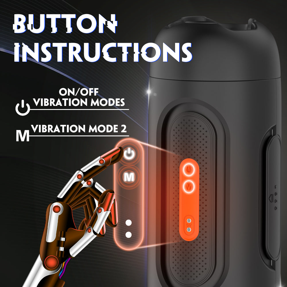 Rechargeable Double-Sided Male Masturbator – Powerful & Quiet Vibrating Stroker with TPE Material