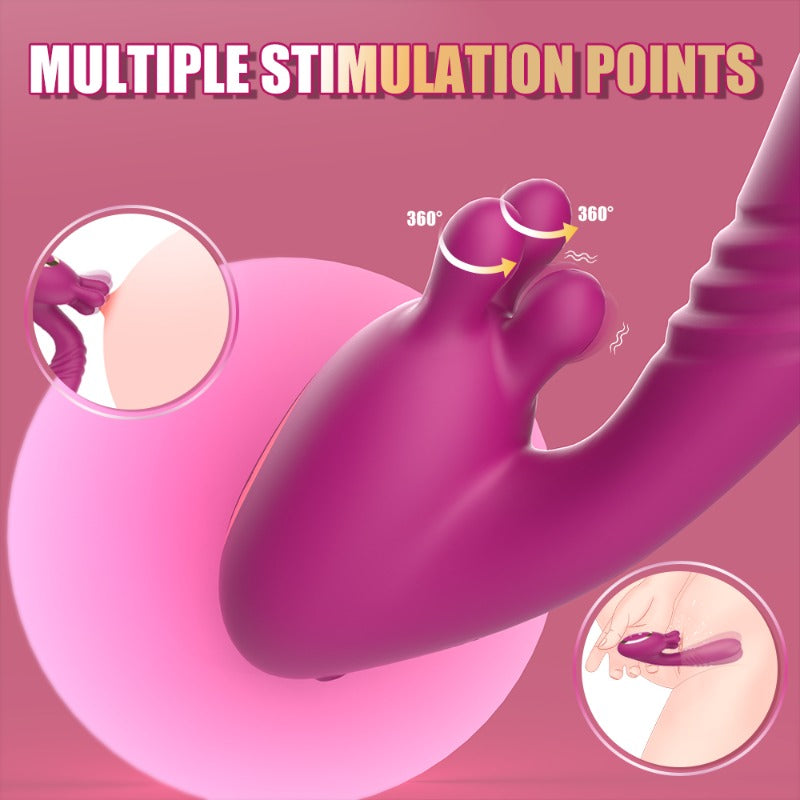 Moremorelove Thrusting & Kneading Vibrator – Dual 3-Speed 6-Mode with Pause