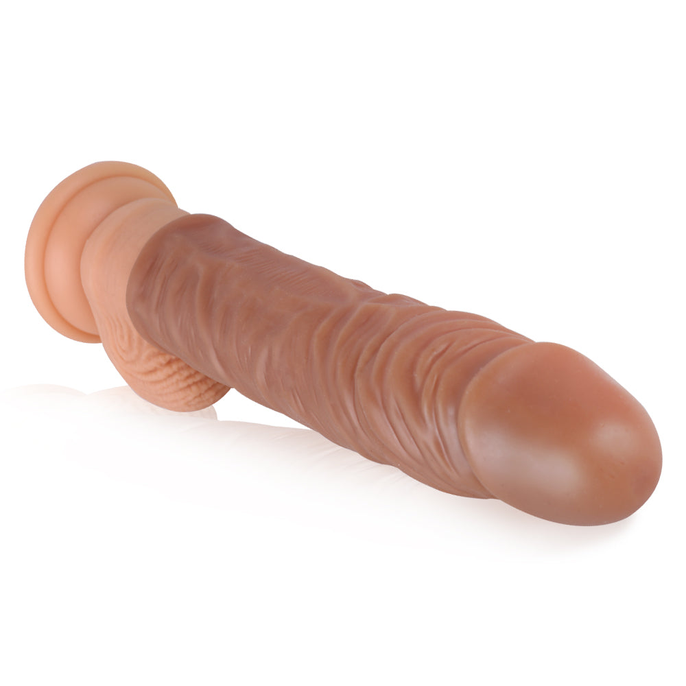 Moremorelove Reusable Long Penis Sleeve Extender – Ultra-Soft Penis Enlarger with Realistic Texture for Men & Couples – Dildo Cock Enlarger Sex Toy