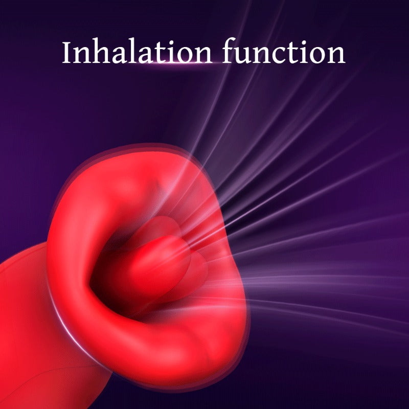 Moremorelove Button-Controlled Multifunctional Vibrator – with Clit & Nipple Stimulation, Sucking & Licking Functions for Women & Couples