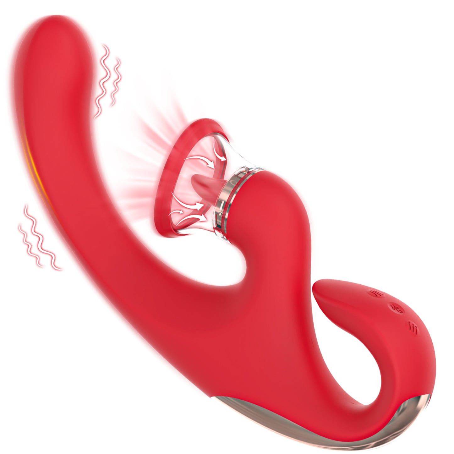 Moremorelove Rechargeable G-Spot Orgasm Vibrator – 3 Speeds & 6 Vibration Modes with Suction, Licking & Internal Vibration for Female Pleasure & Masturbation