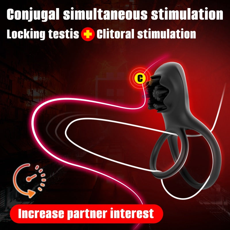 Waterproof Vibrating Silicone Cock Ring – 10 Vibration Modes, Clitoral Vibrator, Remote Control Couples Sex Toy for Enhanced Pleasure