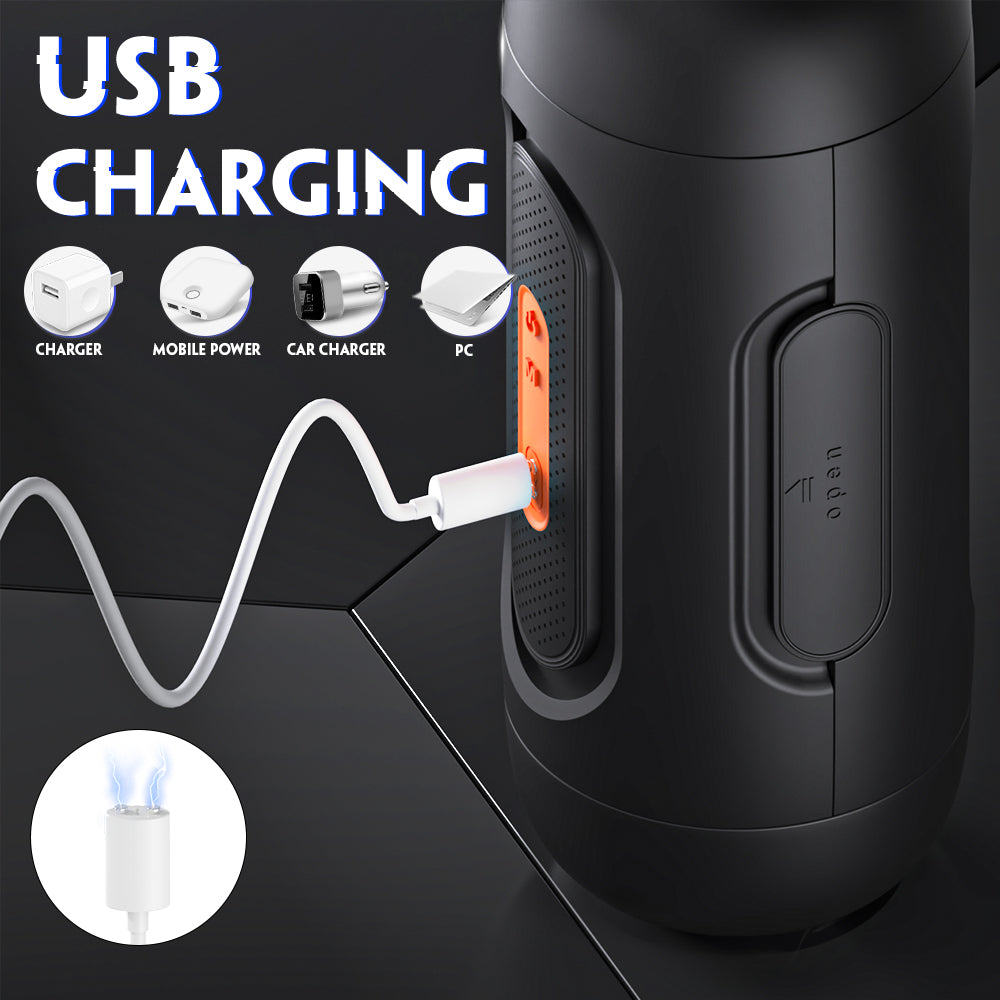 Rechargeable Double-Sided Male Masturbator – Powerful & Quiet Vibrating Stroker with TPE Material