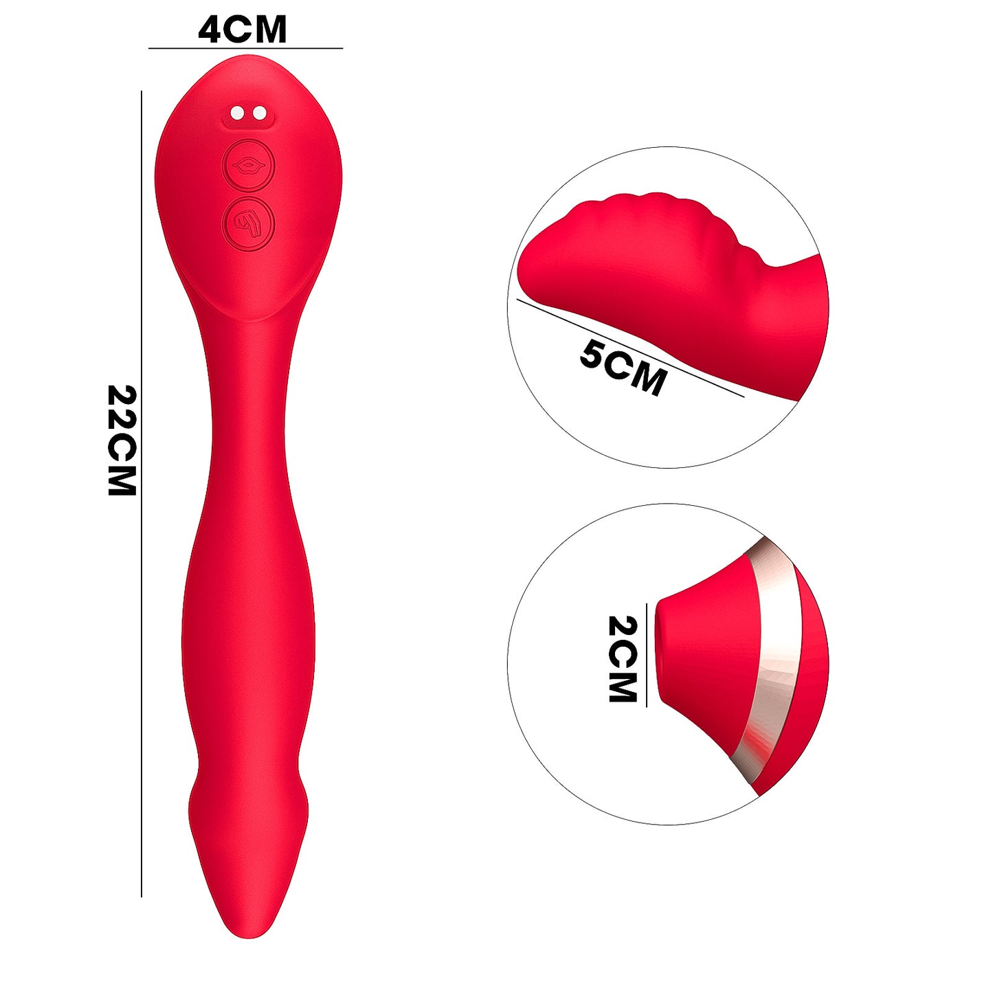 Moremorelove USB Magnetic Charging Double-Head Vibrator – Clitoral Sucking & Vibrating Toy for Dual Stimulation
