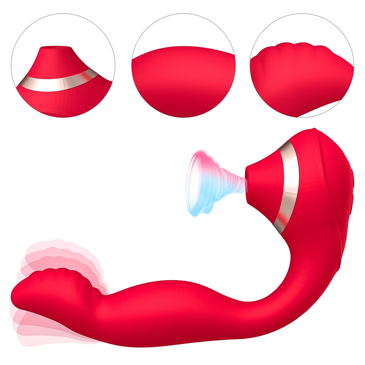 Moremorelove USB Magnetic Charging Double-Head Vibrator – Clitoral Sucking & Vibrating Toy for Dual Stimulation