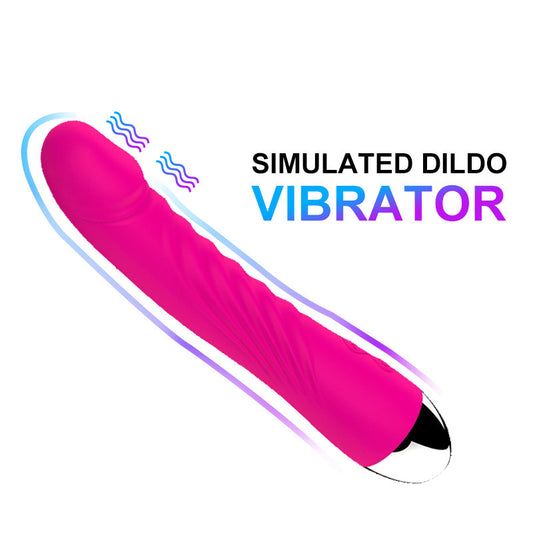 Moremorelove Realistic Rose Dildo Vibrator – G-Spot & Clitoral Stimulator, Silicone Anal Dildo with 10 Vibration Modes, Replaceable Battery-Powered Sex Toy for Couples
