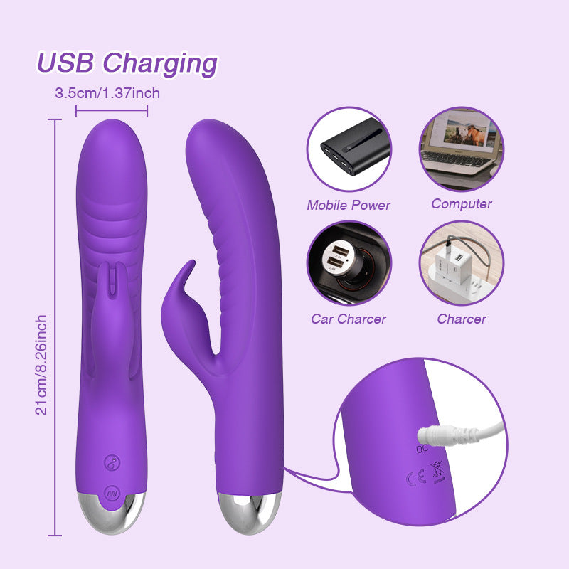 Moremorelove Multi-Function Rabbit Vibrator – 7 Powerful Modes, Dildo for G-Spot Stimulation