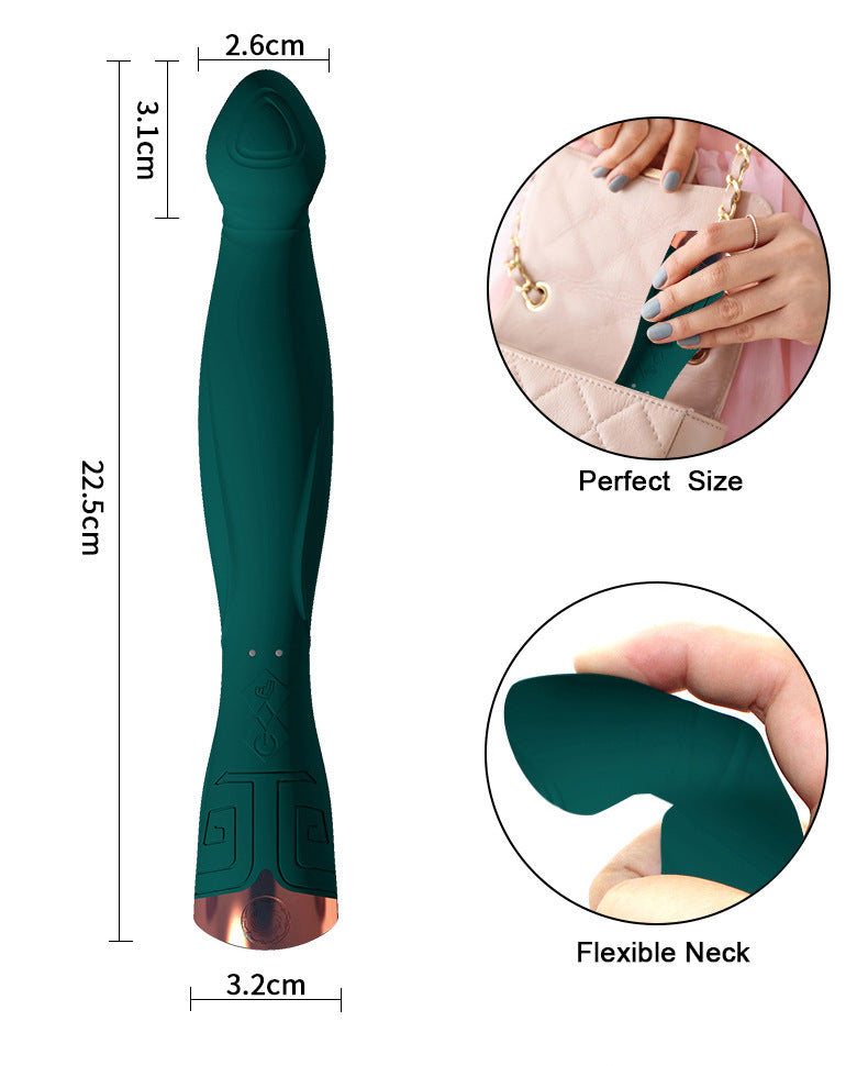 Moremorelove Rechargeable G-Spot Orgasm Vibrator – Dual Shock AV Stick with Quiet Design, Portable for Female Pleasure, Masturbation & Daily Massage