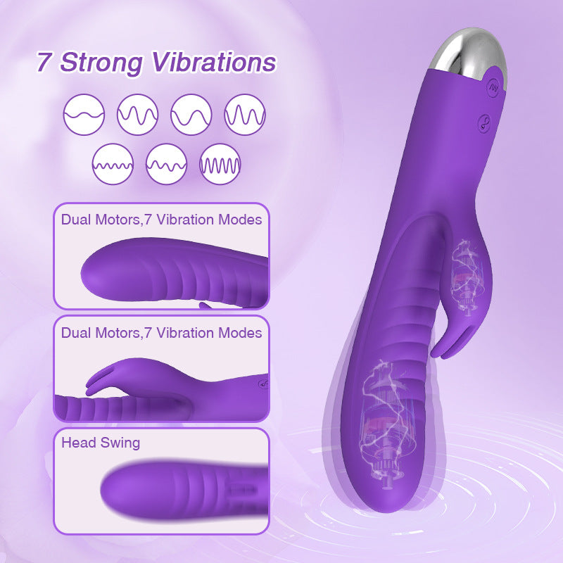 Moremorelove Multi-Function Rabbit Vibrator – 7 Powerful Modes, Dildo for G-Spot Stimulation