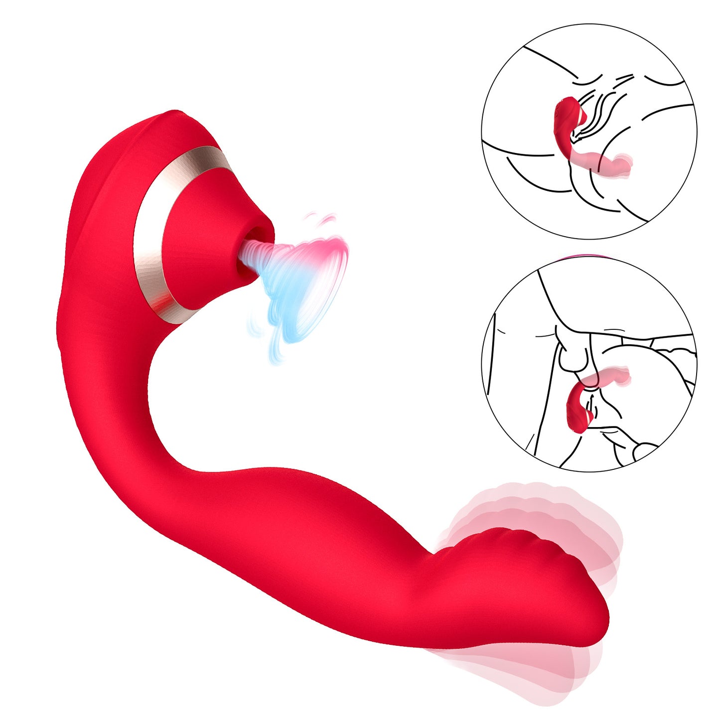 Moremorelove USB Magnetic Charging Double-Head Vibrator – Clitoral Sucking & Vibrating Toy for Dual Stimulation