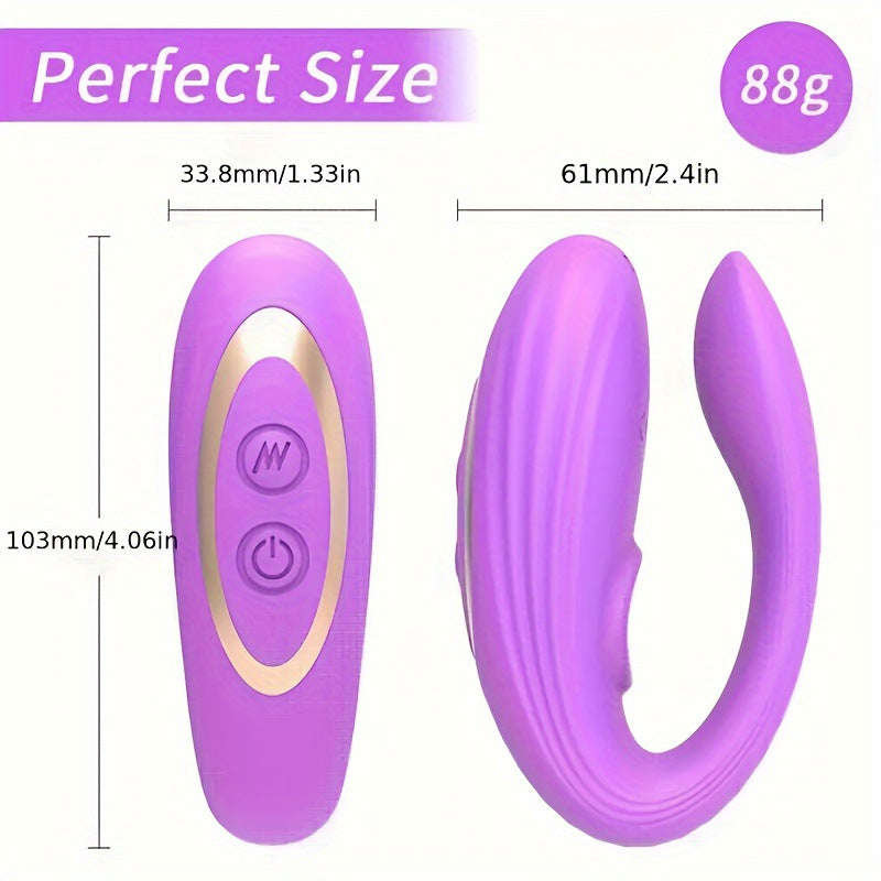 Moremorelove Remote-Controlled U Vibrator – 10 Vibration Modes, G-Spot Bullet, Dildo & Clitoral, Vaginal, Anal Stimulator for Women & Couples