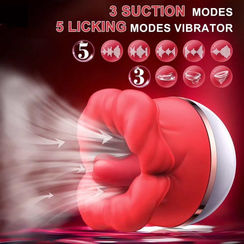 Moremorelove App-Controlled & Button-Controlled Rose Sucking Vibrator – 10 Sucking, Licking & Vibration Modes, Clit, Nipple & Anal Stimulation for Women & Couples
