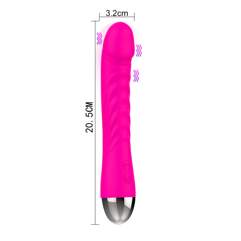 Moremorelove Realistic Rose Dildo Vibrator – G-Spot & Clitoral Stimulator, Silicone Anal Dildo with 10 Vibration Modes, Replaceable Battery-Powered Sex Toy for Couples