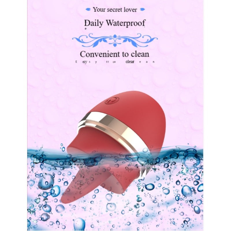 Moremorelove Rechargeable 10-Frequency Egg Vibrator – Cosmetic Design with Licking Function, Powerful Massager for Female Pleasure & Solo Play