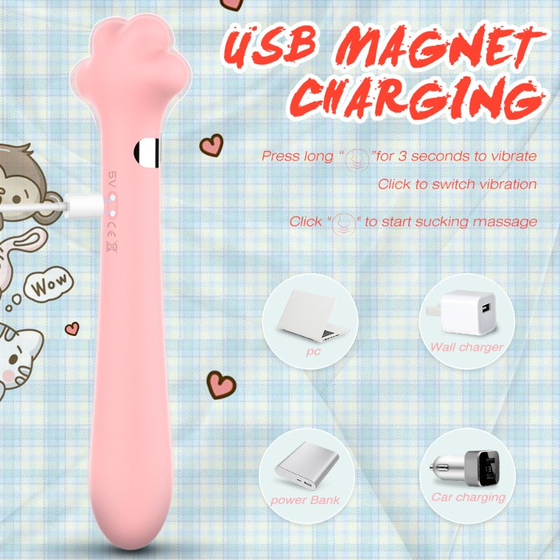 Moremorelove Cat Paw Dual-Stimulation Vibrator – 9 Vibration & 7 Tapping Modes
