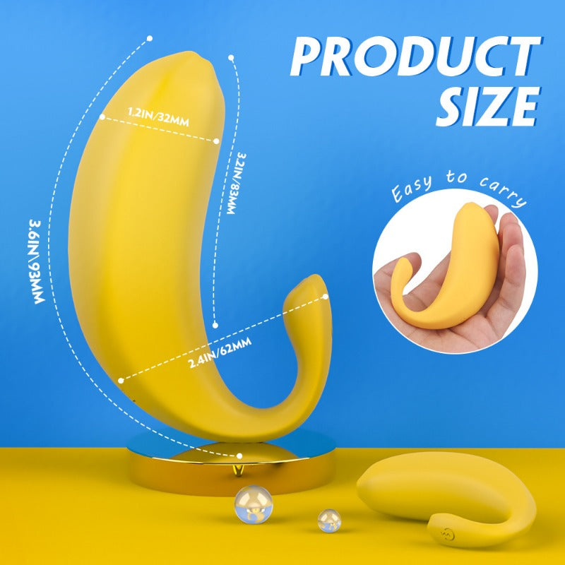 Moremorelove Banana-Shaped Vibrator – Discreet, Remote-Controlled, Portable Pleasure Toy for Women