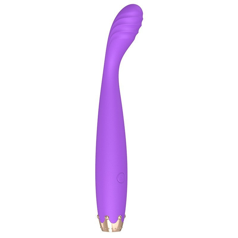 Moremorelove Rechargeable G-Spot Orgasm Vibrator – Dual Shock AV Stick with Elegant Crown Design for Female Pleasure & Masturbation