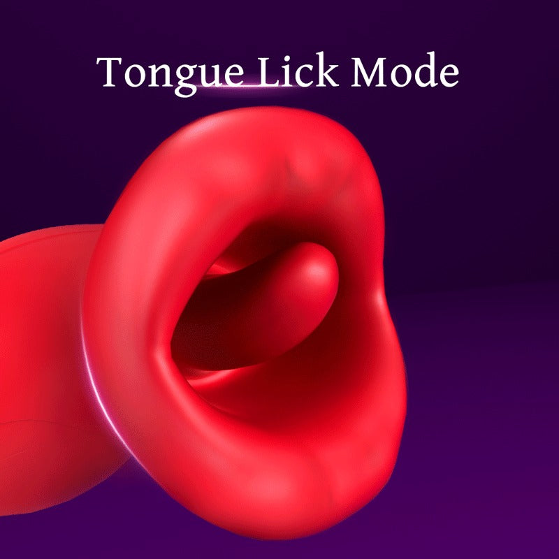 Moremorelove Button-Controlled Multifunctional Vibrator – with Clit & Nipple Stimulation, Sucking & Licking Functions for Women & Couples