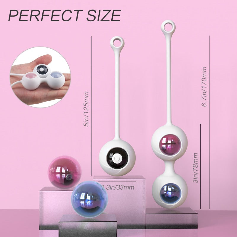 Moremorelove Rechargeable Vibrating Kegel Balls – 9 Modes Pelvic Floor Trainer & Intimate Wellness Set