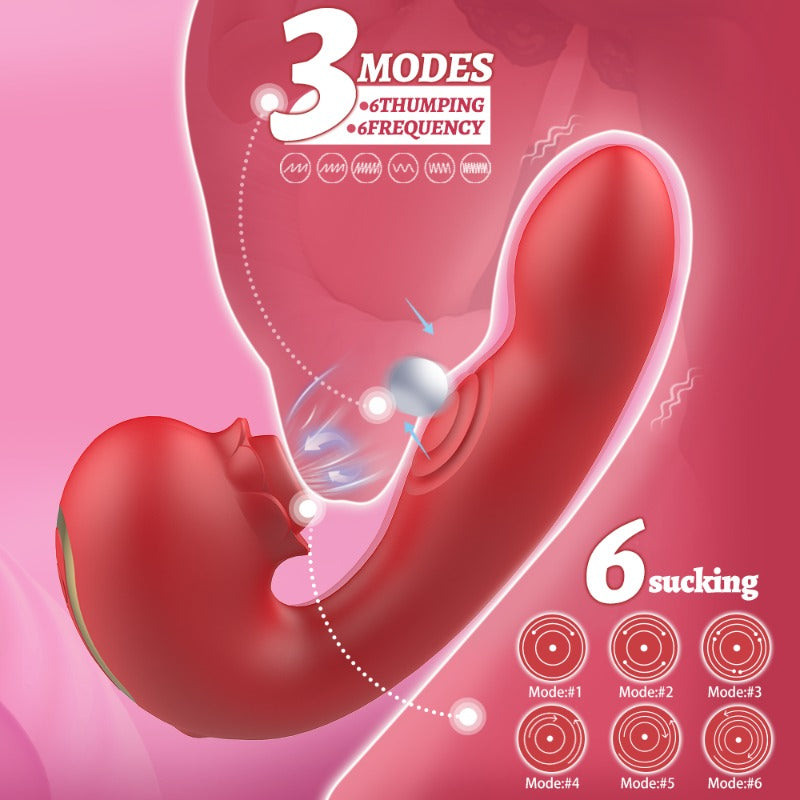 Moremorelove Multi-Function Vibrator – Suction, Slapping & Vibrating Wand with Pause Mode for Women, G-Spot & Clitoral Stimulator