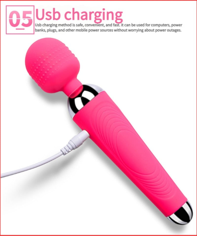 Moremorelove Rechargeable 10-Frequency AV Vibrator – Powerful Personal Massager for Female Pleasure & Masturbation