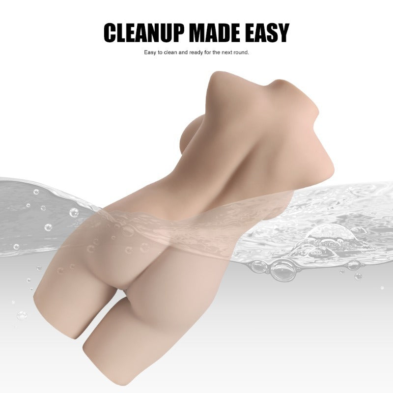 Moremorelove TPE Half Body Torso Sex Doll with Legs, Big Boobs & Super Soft Ass, Suitable for Vaginal and Anal Sex