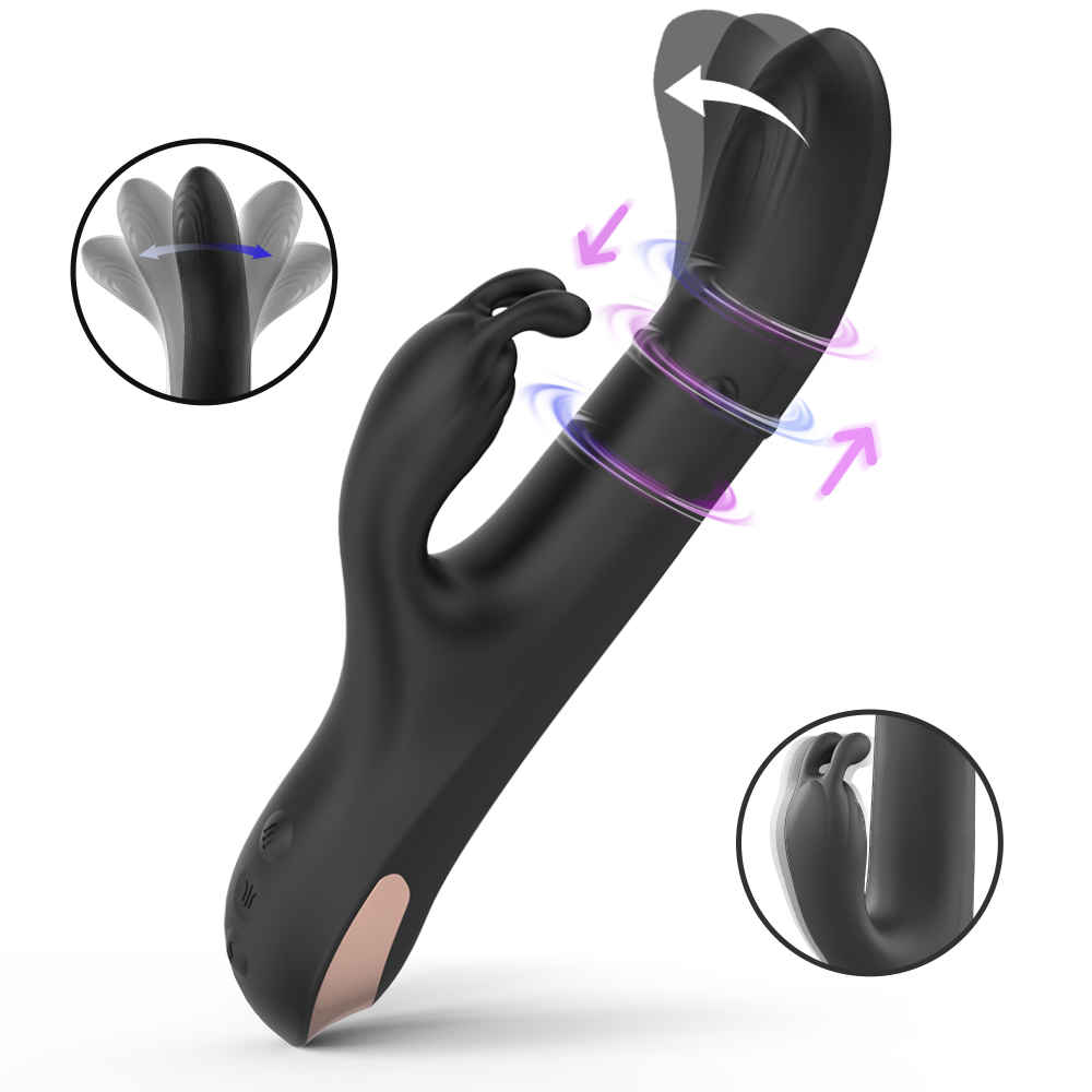 Moremorelove Dildo Vibrator – Multi-Function Rotating, Thrusting & Vibrating G-Spot & Clitoral Stimulator for Couples