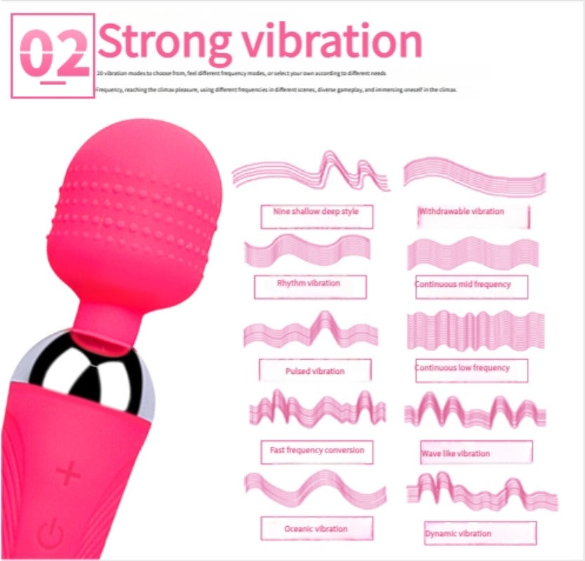 Moremorelove Rechargeable 10-Frequency AV Vibrator – Powerful Personal Massager for Female Pleasure & Masturbation