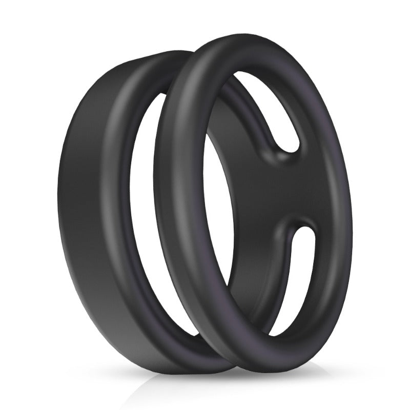 Moremorelove Dual-Ring Cock Ring – Silicone Penis Ring for Root Restriction, Ejaculation Control, Delay Enhancer for Men, Physical Constriction Design