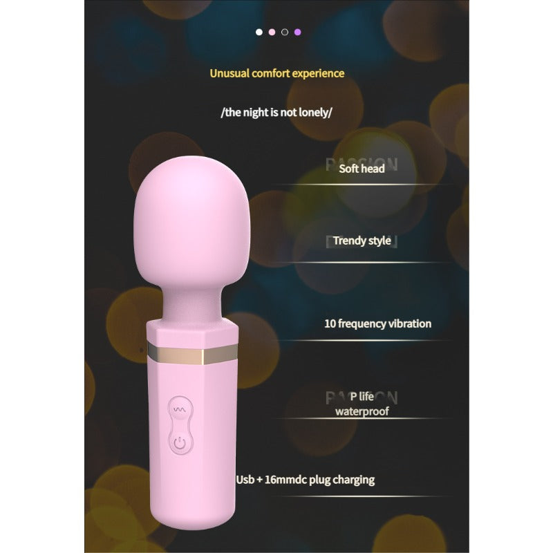 MoreMoreLove Mini AV Vibrator – 10 Powerful Vibration Modes, Long-Lasting Battery, Quiet Design, Portable & Discreet, Ultimate Pleasure for Female