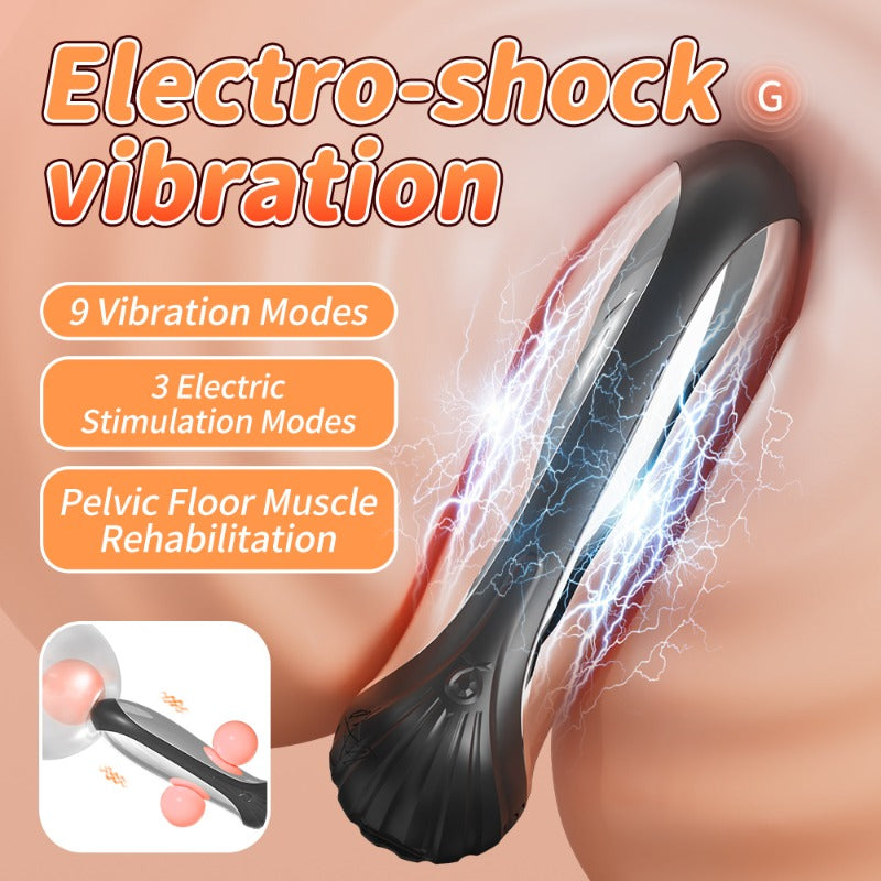 Moremorelove Electro-shock Vibrator –9 Vibration Modes Tri-frequency Electroshock Multi-Scenario Use Vibrating Stimulator for Female
