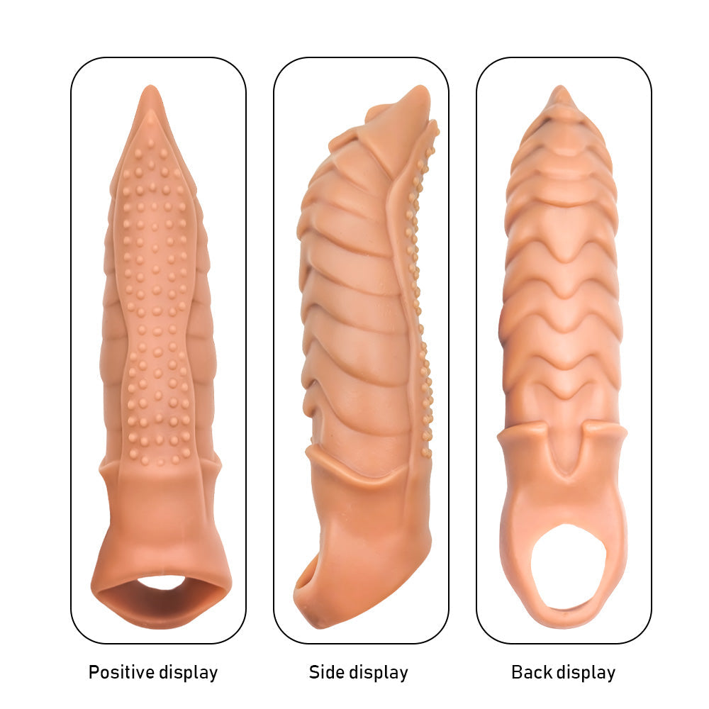 Reusable Penis Sleeve with Cock Ring – Ultra-Soft Penis Enlarger for Men & Couples