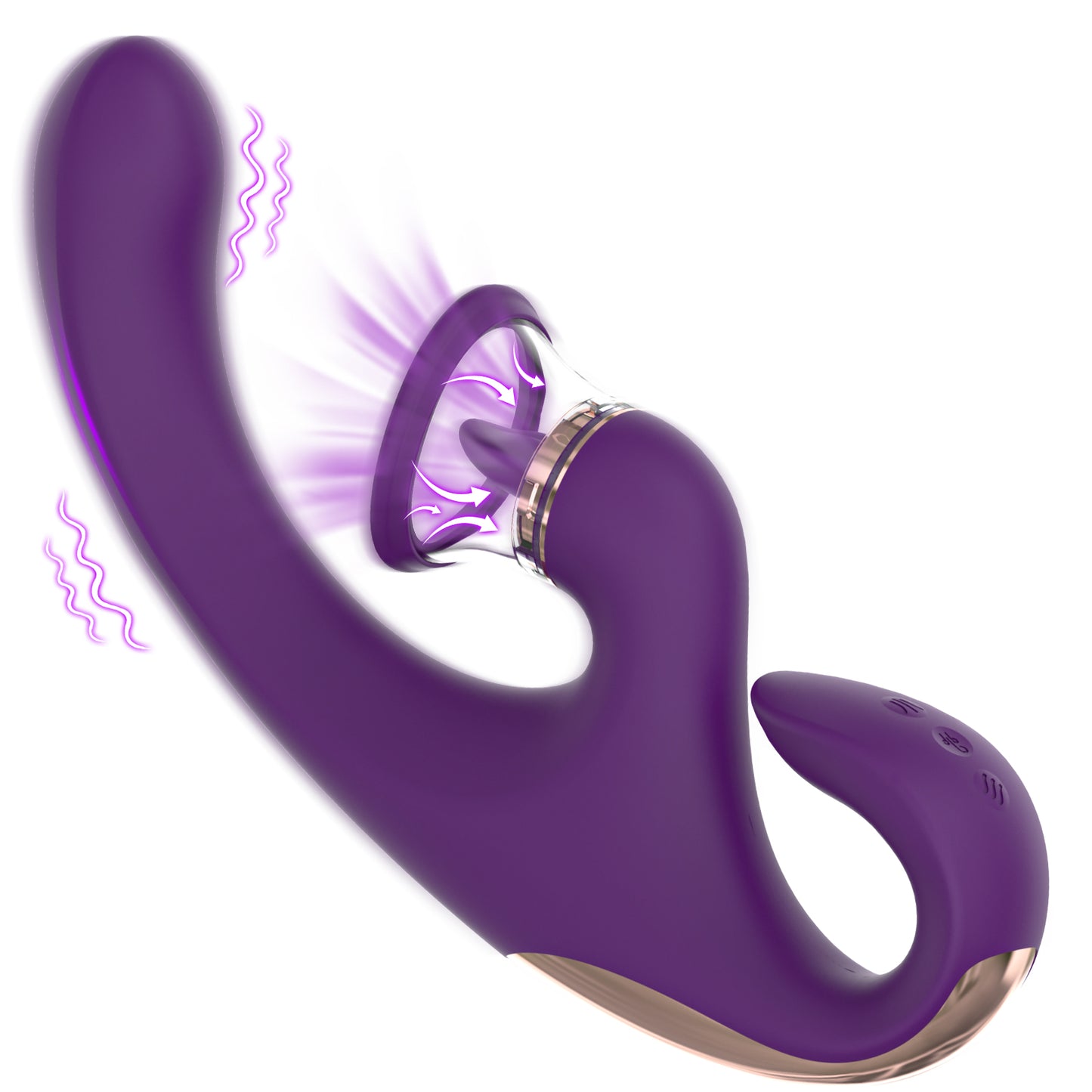 Moremorelove Rechargeable G-Spot Orgasm Vibrator – 3 Speeds & 6 Vibration Modes with Suction, Licking & Internal Vibration for Female Pleasure & Masturbation