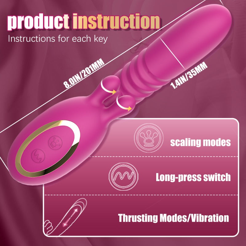 Moremorelove Thrusting & Kneading Vibrator – Dual 3-Speed 6-Mode with Pause