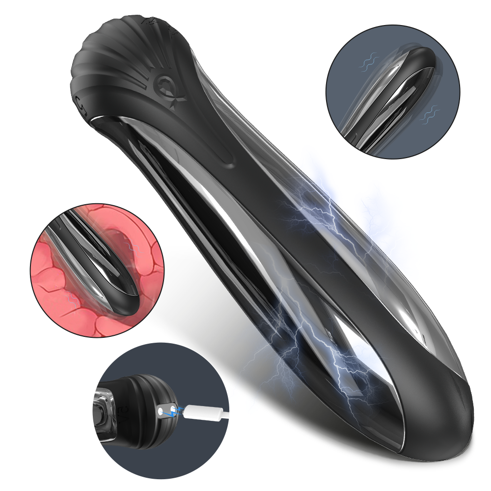Moremorelove Electro-shock Vibrator –9 Vibration Modes Tri-frequency Electroshock Multi-Scenario Use Vibrating Stimulator for Female